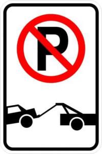 R7-201b - No Parking Tow Away Sign 