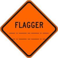 W20-7 - Flagger (Distance) Sign