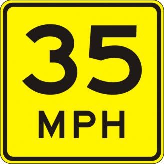 W13-1 - Speed Advisory Warning Sign