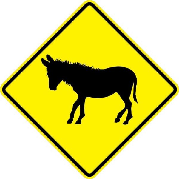 W11-19 - Donkey Sign 