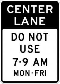 R3-9f - Reversible Lane Control Sign