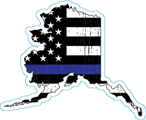 Alaska Thin Blue Line Decal