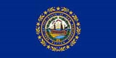 Sticker: State Flag - New Hampshire (1.5in x 3in)