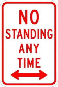 R7-4 - No Standing Any Time Sign
