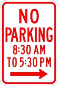 R7-2 - No Parking (Time Limit) Sign