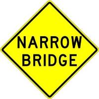 W5-2- Narrow Bridge Sign