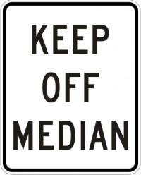 R11-1- Keep off Median Sign