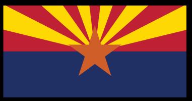 Sticker: State Flag - Arizona (1.5in x 3in)