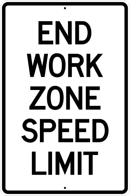 R2-12- End Work Zone Sign 