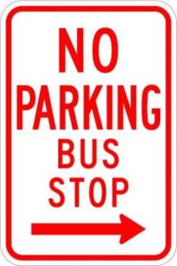 R7-7- No Parking Bus Stop Sign 