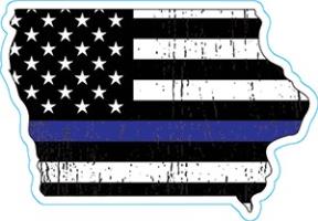 Iowa Thin Blue Line Decal