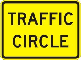 W16-12P - Traffic Circle (Plaque) Sign