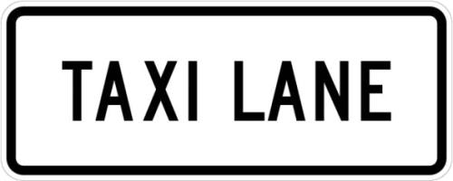 R3-5d- HOV Taxi Lane Sign