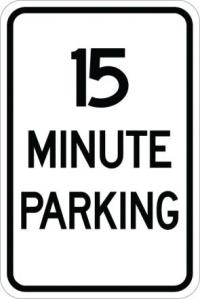 AR-130 - 15 Minute Parking Sign