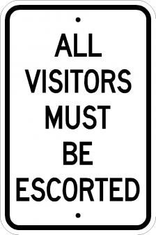 AR-247- All Visitors Escorted Signs