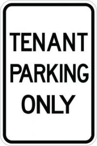 AR-138  - Tenant Parking Only Sign