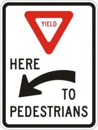R1-5aL - Yield to Pedestrians Left