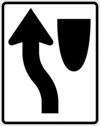 R4-8 - Keep Left (Symbol) Sign