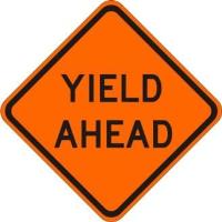 W3-2a-O- Yield Ahead Sign