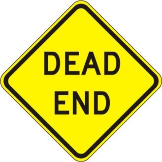 W14-1 - Dead End Warning Sign