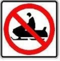 AR-236 - No Snowmobile Crossing Sign