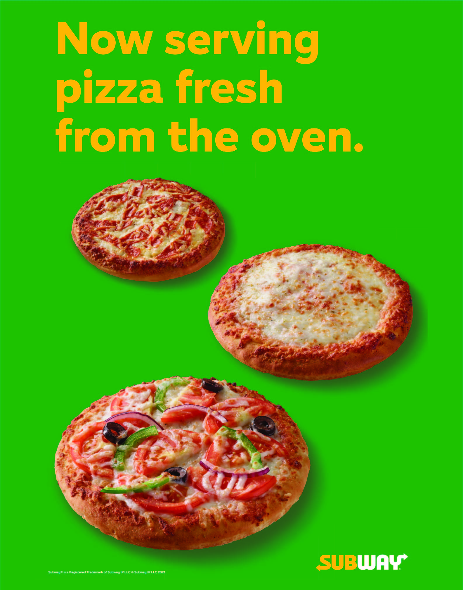 Now Serving Pizza Green Insert