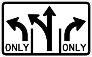 R3-30AELA - Intersection Lane Control Sign