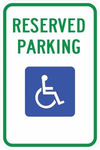 R7-8nd - North Dakota Handicap Parking Sign