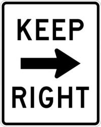 R4-7a - Keep Right Sign