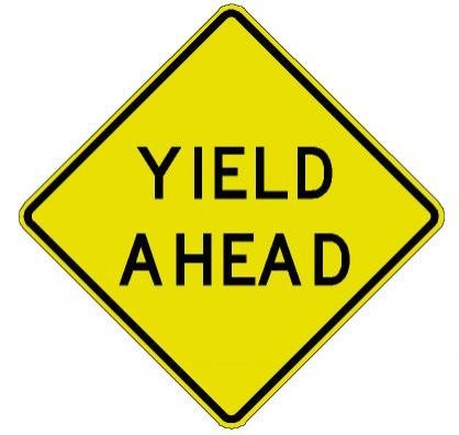 W3-2A Yield Ahead Sign