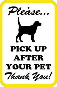 AR-249 - Please Pick Up After Your Pet Sign