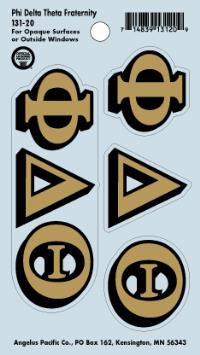 Fraternity Gold Leaf Greek Letter Decals