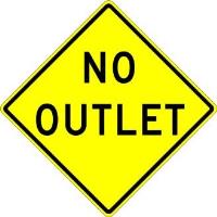 W14-2 - No Outlet Warning Sign