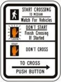 R10-3d - Push Button to Cross Sign
