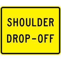 W8-17P Shoulder Drop Off (plaque) Sign 