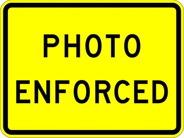 W16-10A - Photo Enforced (plaque) Sign