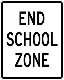 S5-2 - End School Zone Signs