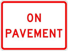 R8-3c - On Pavement Sign