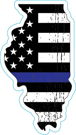 Illinois Thin Blue Line Decal