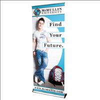 Superb Telescoping Retractable Banner Display with 78x33 Banner