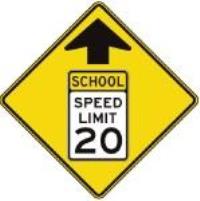 S4-5 - School Speed Zone Ahead Sign