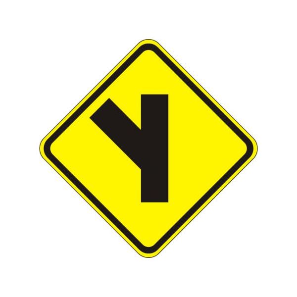 W2-3L - Side Road (diagonal) Left Sign