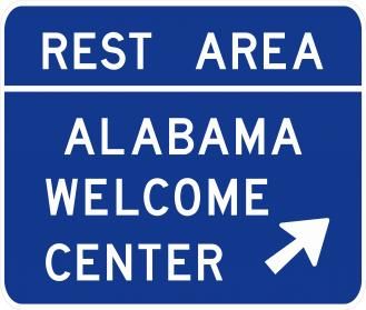 D5-10 Rest Area State Welcome Center Signs With Arrow