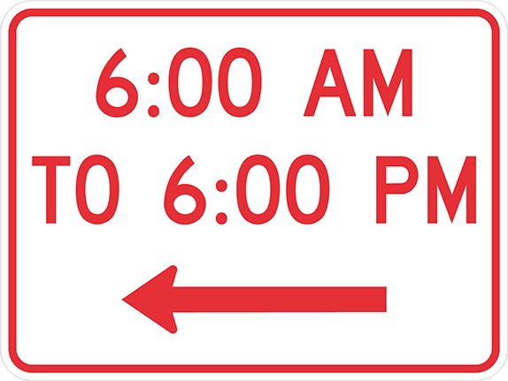 Custom Times of Day (Plaque) Sign - R8-3hP | Streetsigns.com