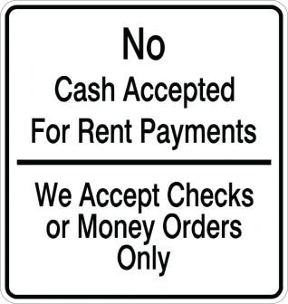 AR-522 - No Cash Accepted For Rent