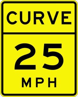 W13-5 - Advisory Speed Curve Sign