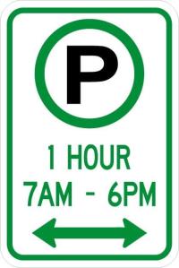 R7-23a - Parking Permitted XX Hour(s) XX AM - XX PM Sign