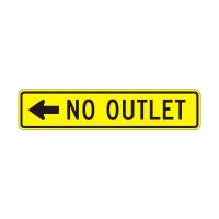 W14-2AL - No Outlet Left Sign