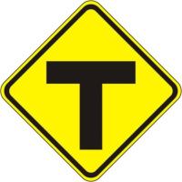 W2-4 T Intersection Sign 