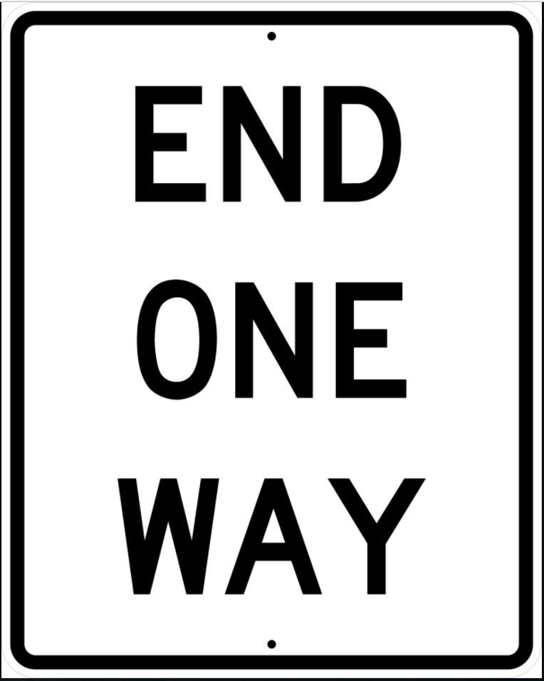R6-7 - End One Way Sign